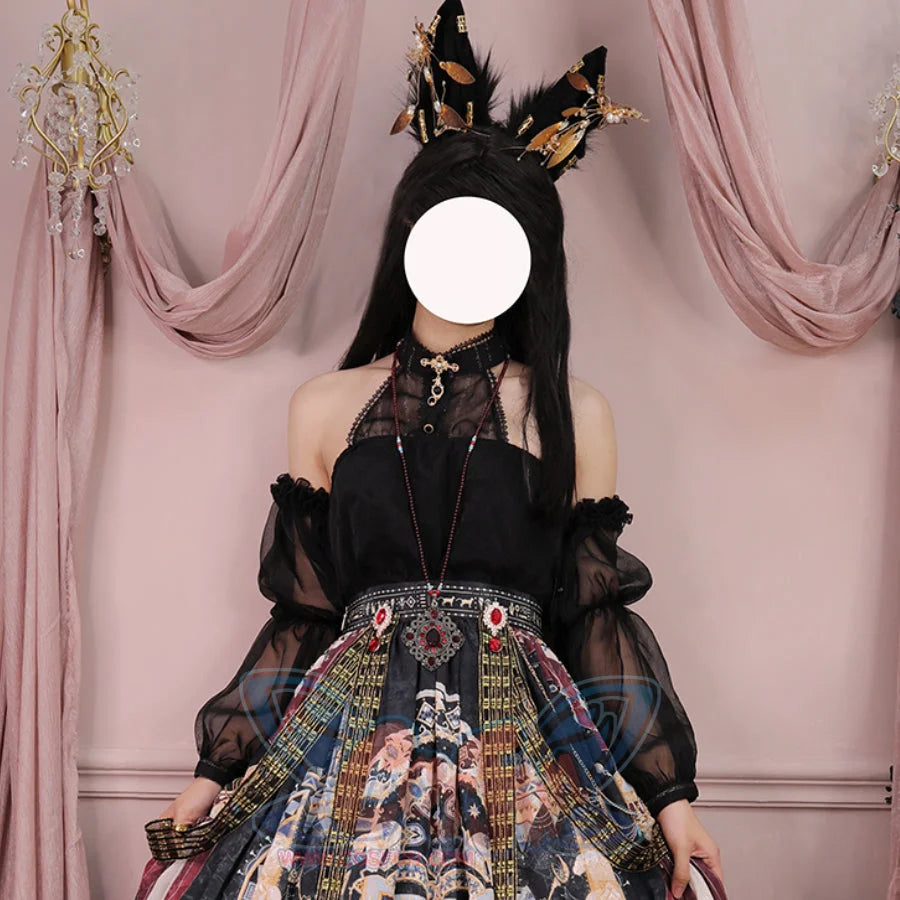 Egypt Style Lolita Thin Neck Shirt - cosfun