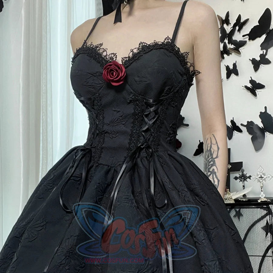 Summer Rose Lace High Waist Slip Dress S22927