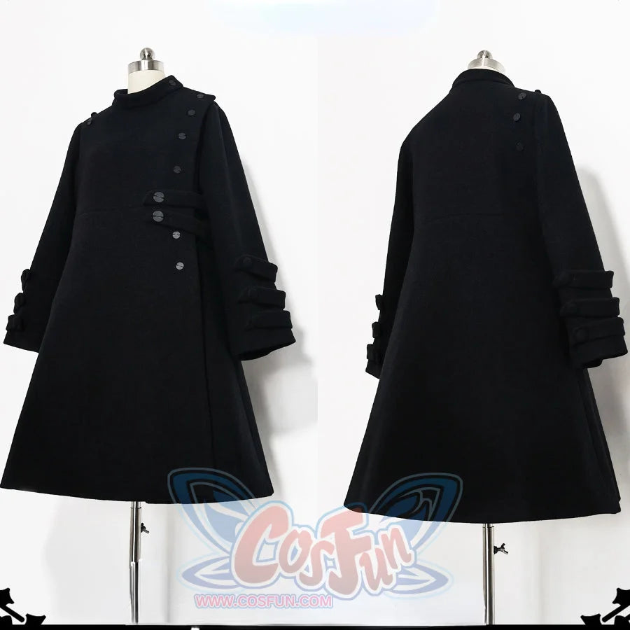 Winter Mid-length Slim Woolen Coat Black / S