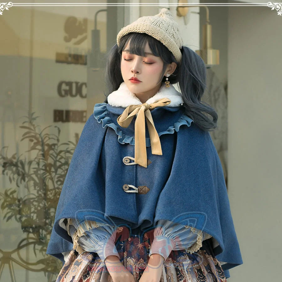 Vintage Elegant Lolita A-line Skirt Sets Cloak / S