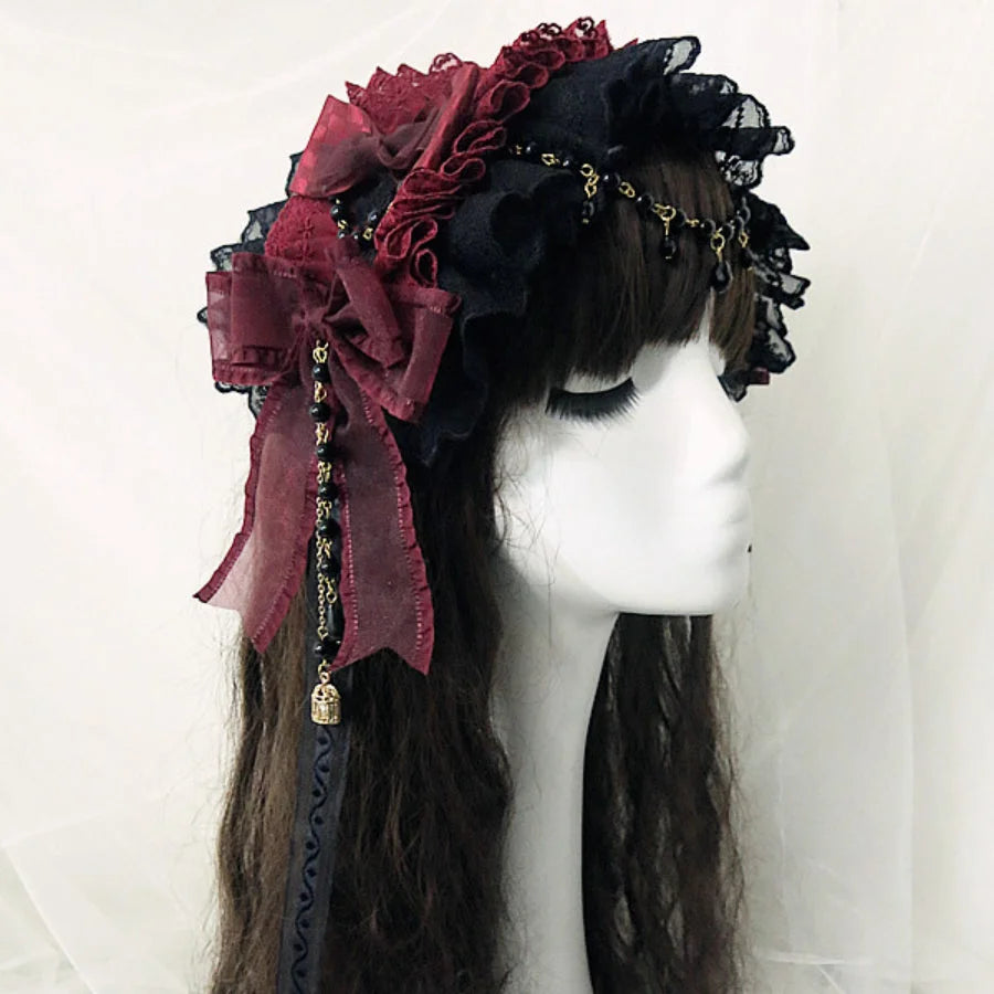 Original Lovely Pearl Lolita Lace Hairband - cosfun