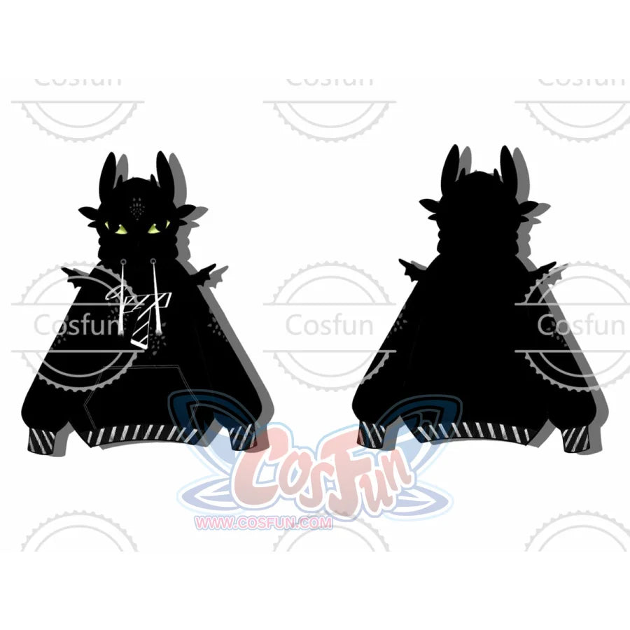 【PRE-SALE】COSFUN Original Night Fury Cosplay Full Zip Hoodie A00013 Sweatshirt