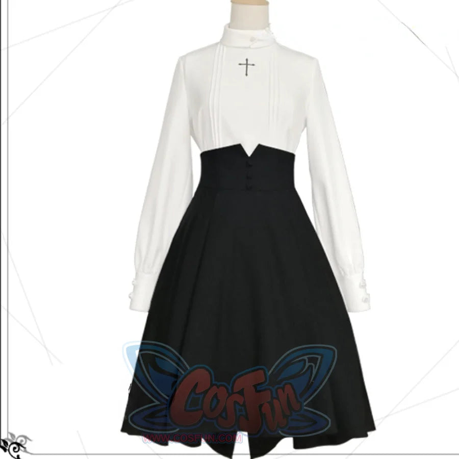 PRE-SALE British Retro Gothic High Waist Lolita Skirt Black / S