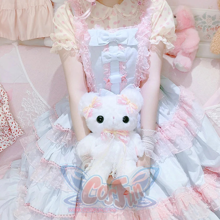 Lovely Lolita Bear Crossbody Bag White