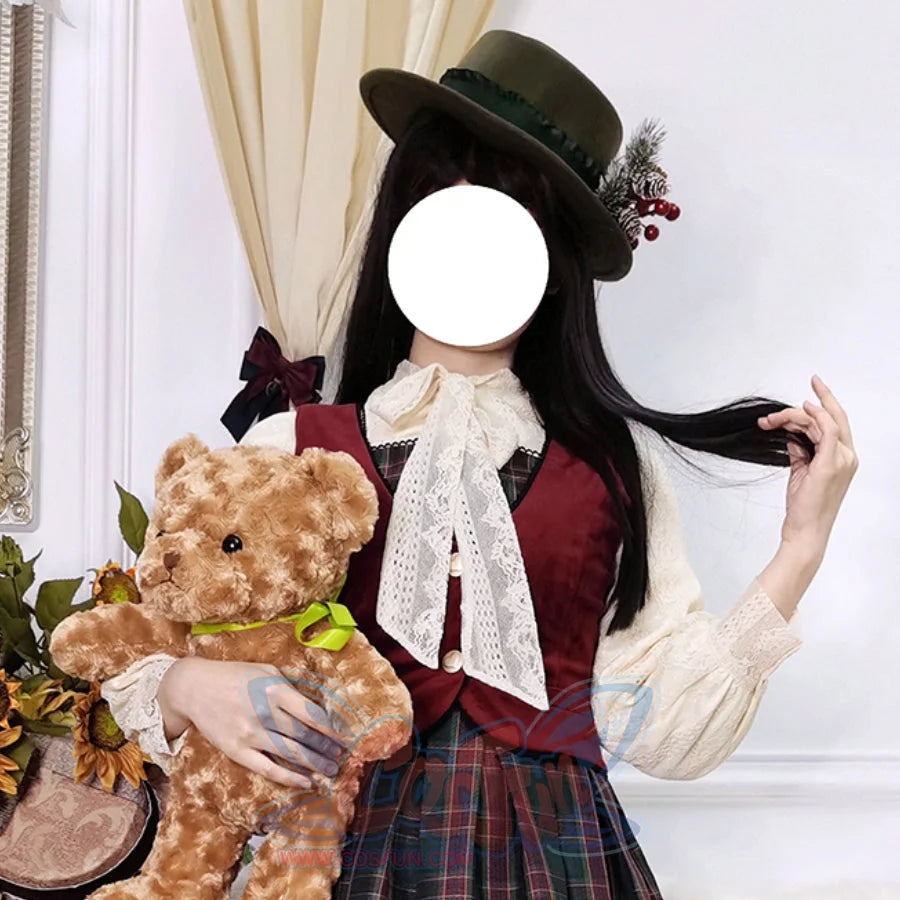 College Style Elegant Winter Velvet Lolita Vest