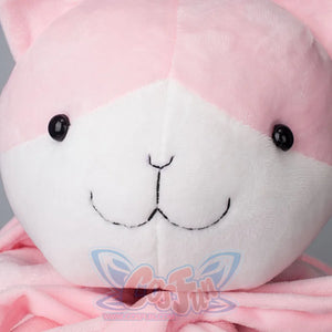 Danganronpa Chiaki Nanami cosplay cat bag face detail centers soft stitched features and ears