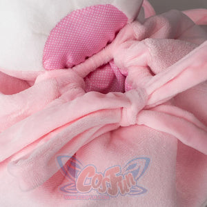 Danganronpa Chiaki Nanami cosplay cat bag side detail outlines the rounded plush cat shape