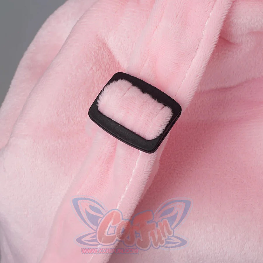Danganronpa Chiaki Nanami cosplay cat bag strap detail frames the backpack attachment area