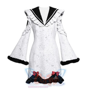 New Year Gothic Sailor Collar Long Sleeve Dress / S