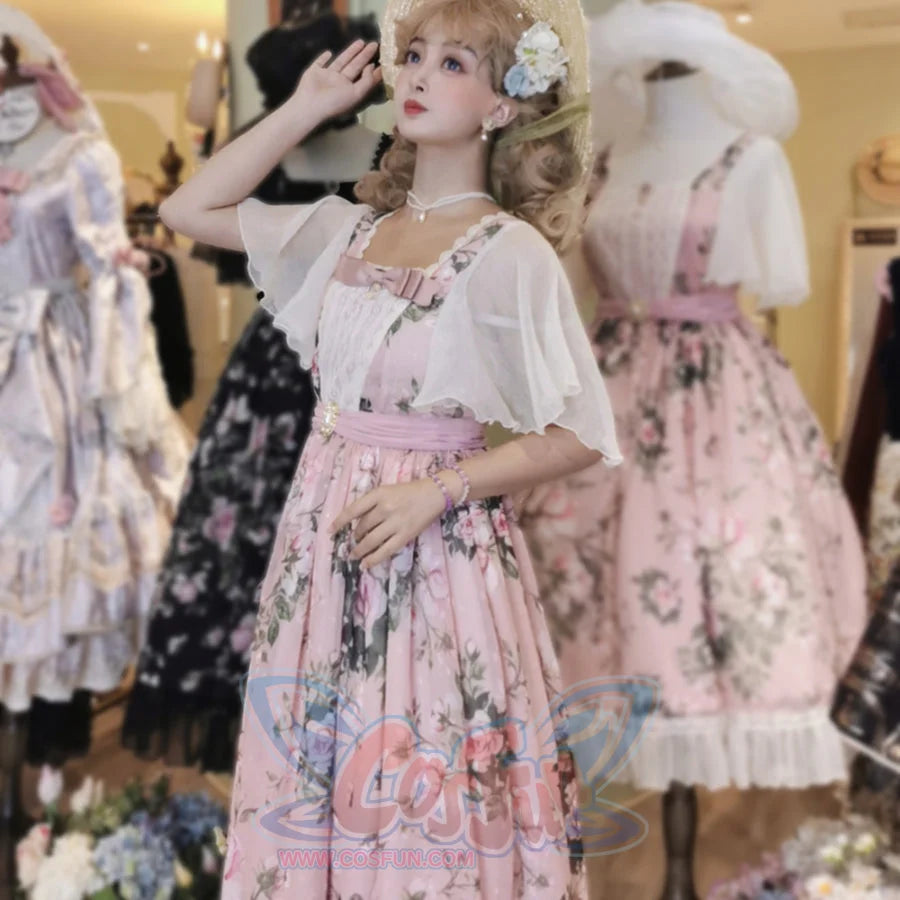 Rose of French Elegant Summer Lolita Short-sleeved Dress
