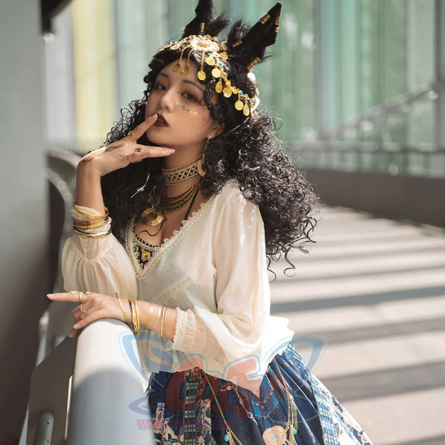 Egypt Style Lolita Backless Long Sleeve Smock and Vest