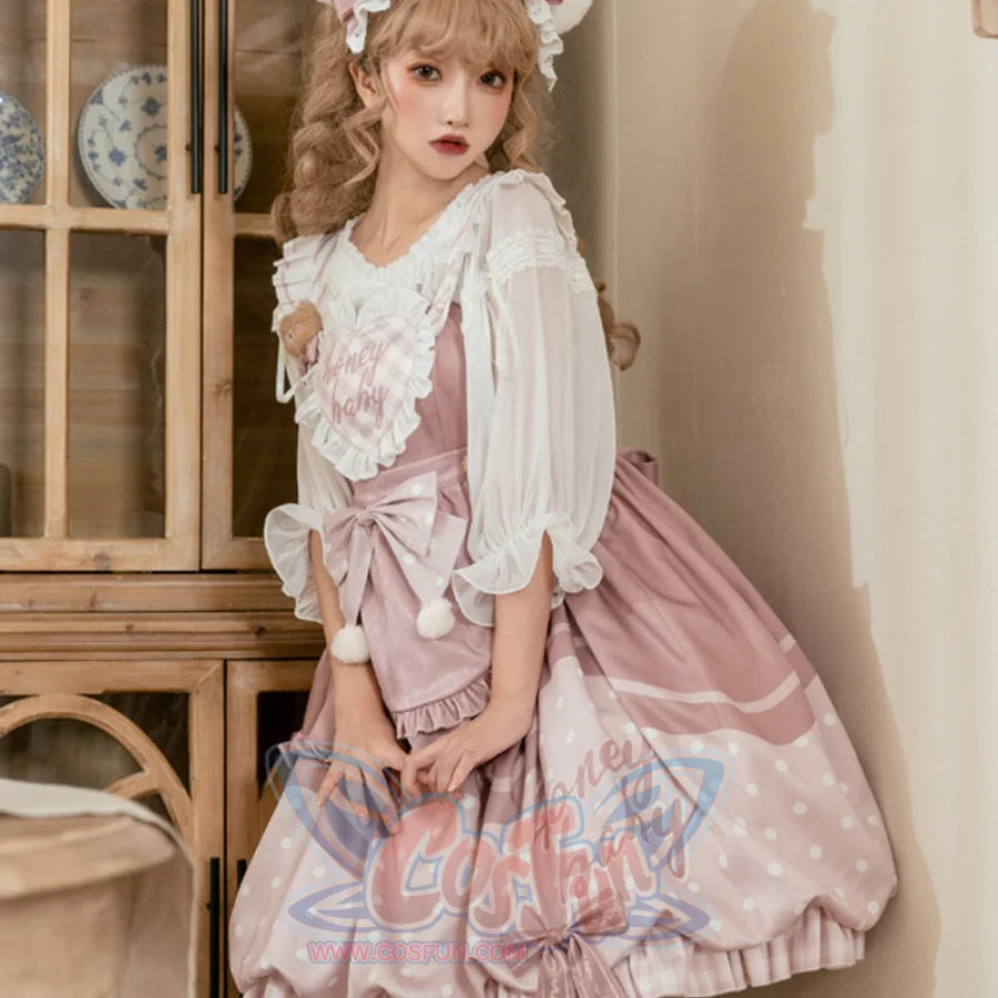 Lovely Dot Princess Lolita Bud Jumper Skirt - cosfun
