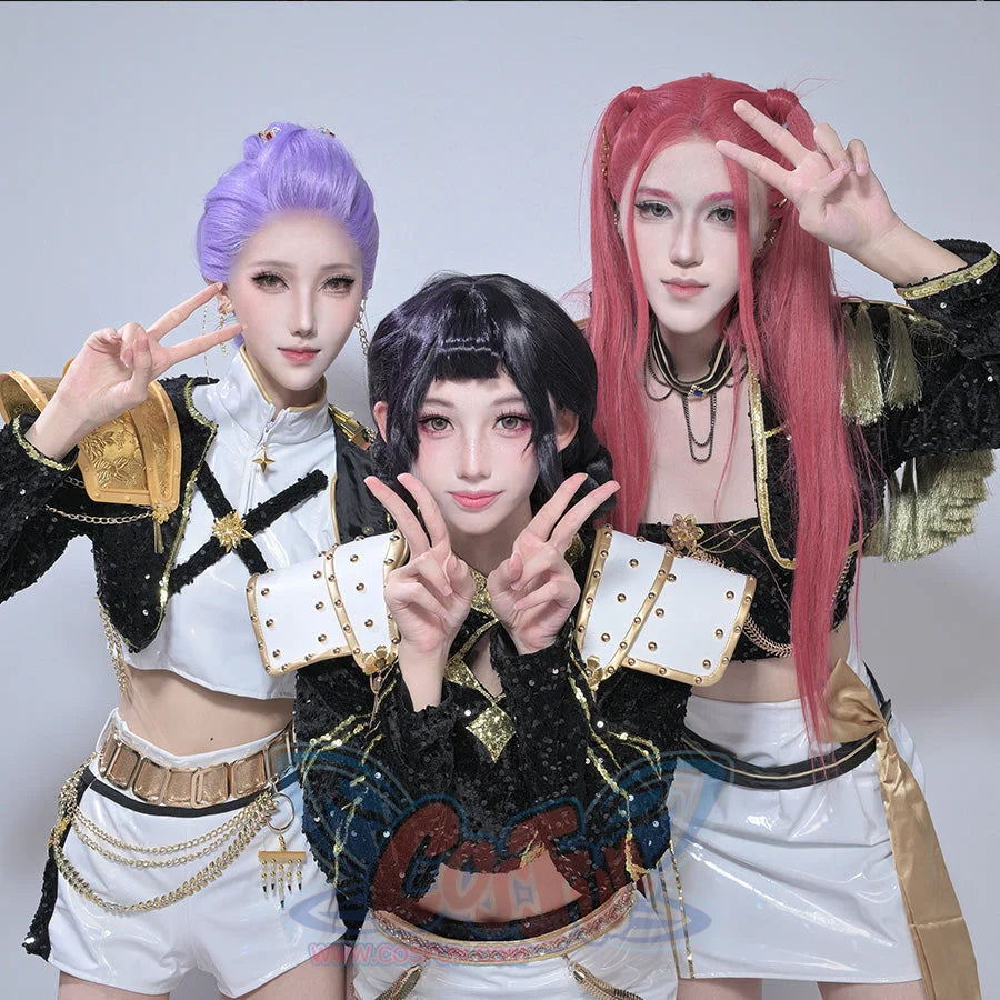 Zoey Cosplay Costume Golden Black White Outfit N09566 Costumes