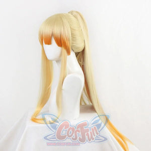 Demon Slayer Kimetsu No Yaiba Agatsuma Zenitsu Cosplay Wig Blone Long Ponytail Hair Type B Wigs