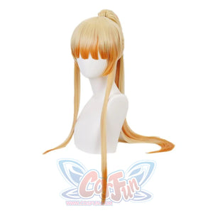 Demon Slayer Kimetsu No Yaiba Agatsuma Zenitsu Cosplay Wig Blone Long Ponytail Hair Type B Wigs