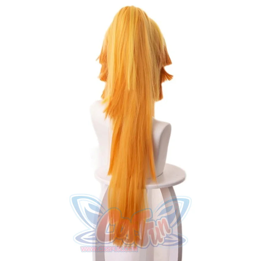 Demon Slayer Kimetsu No Yaiba Agatsuma Zenitsu Cosplay Wig Long Ponytail Hair Mp005673 Wigs
