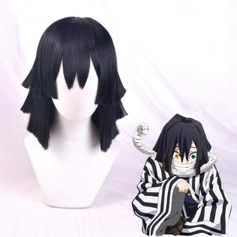 Demon Slayer Kimetsu No Yaiba Iguro Obanai Cosplay Wig Long Straight Black Hair Mp005676 Wigs