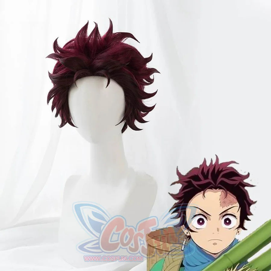 Demon Slayer Kimetsu No Yaiba Nezuko Kamado Tanjirou Cosplay Wigs Mp005666