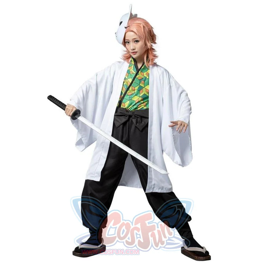 Demon Slayer: Kimetsu No Yaiba Sabito And Makomo Cosplay Costume Mp005379 Xs / Us Warehouse (Us