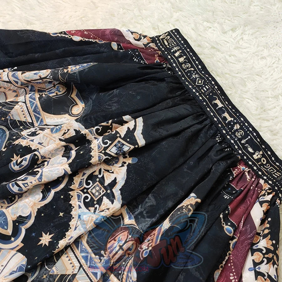 Egypt Style Simple Daily Lolita Printed Long Skirt