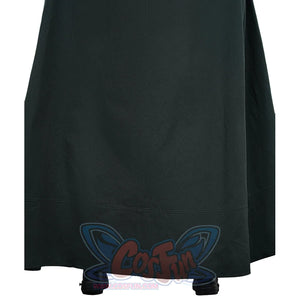 Doctor Doom cosplay cape hem detail with a broad green panel and clean lower edge.