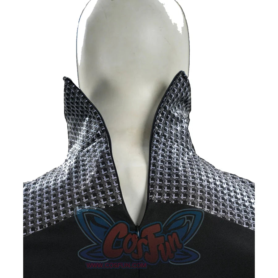 Doctor Doom cosplay inner top collar with high patterned sides and a black center panel.