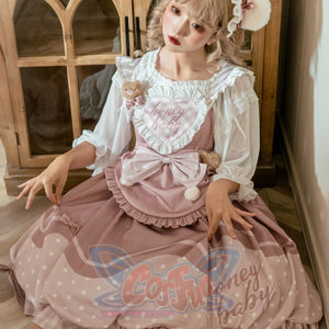 Lovely Dot Princess Lolita Bud Jumper Skirt - cosfun