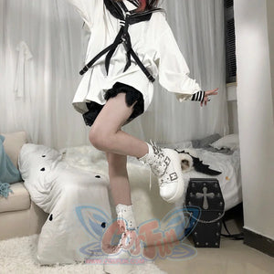 Original Spice Girl Lolita Round Toe Short Boots S22657 - cosfun