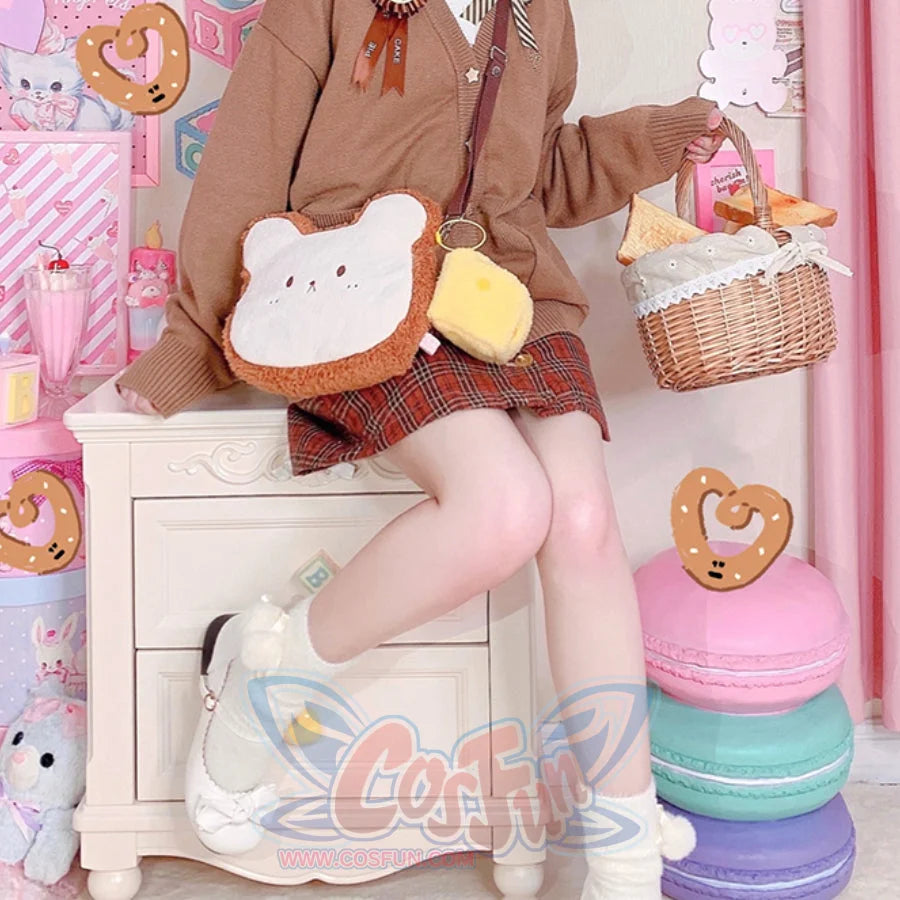 Lolita Cheese and Bear Sliced Bread Bag and Hairband Sets S22556