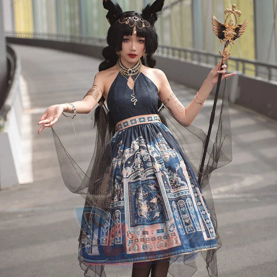 Egypt Style Lolita Backless Neck Dress