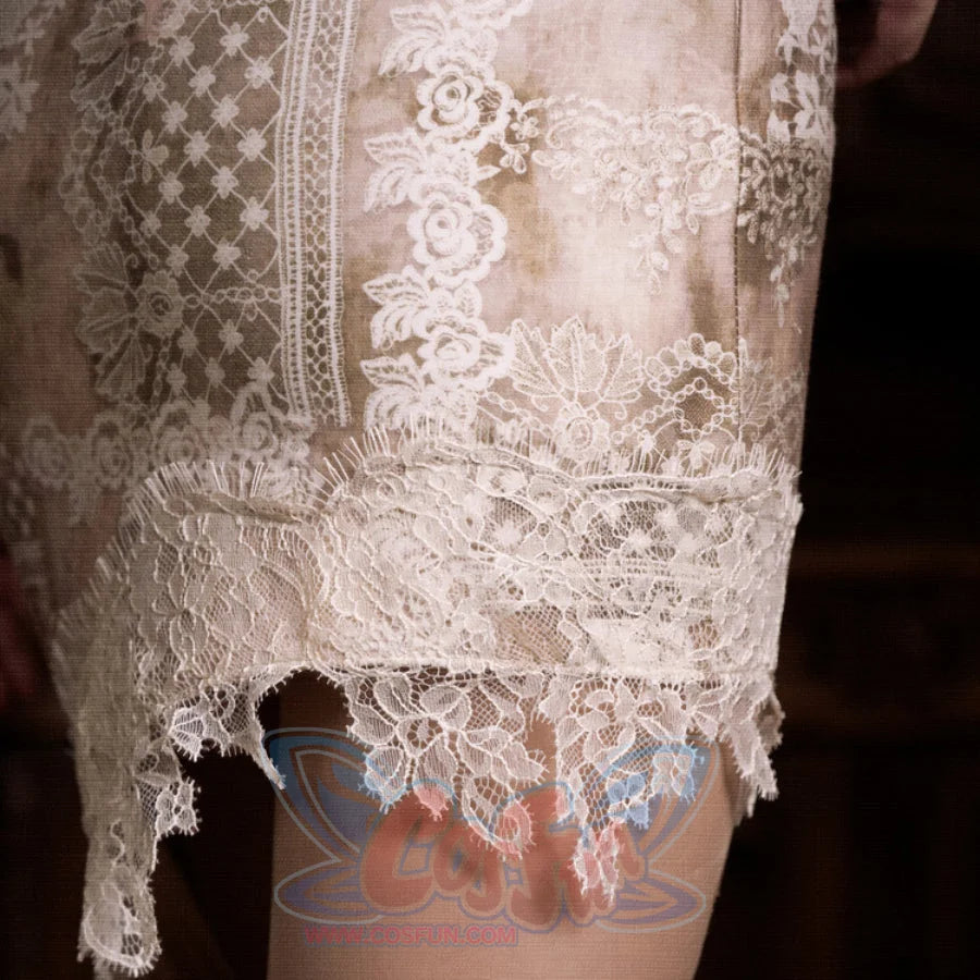 Rococo Duchess Vintage Heart Lace Bow Mini Skirt