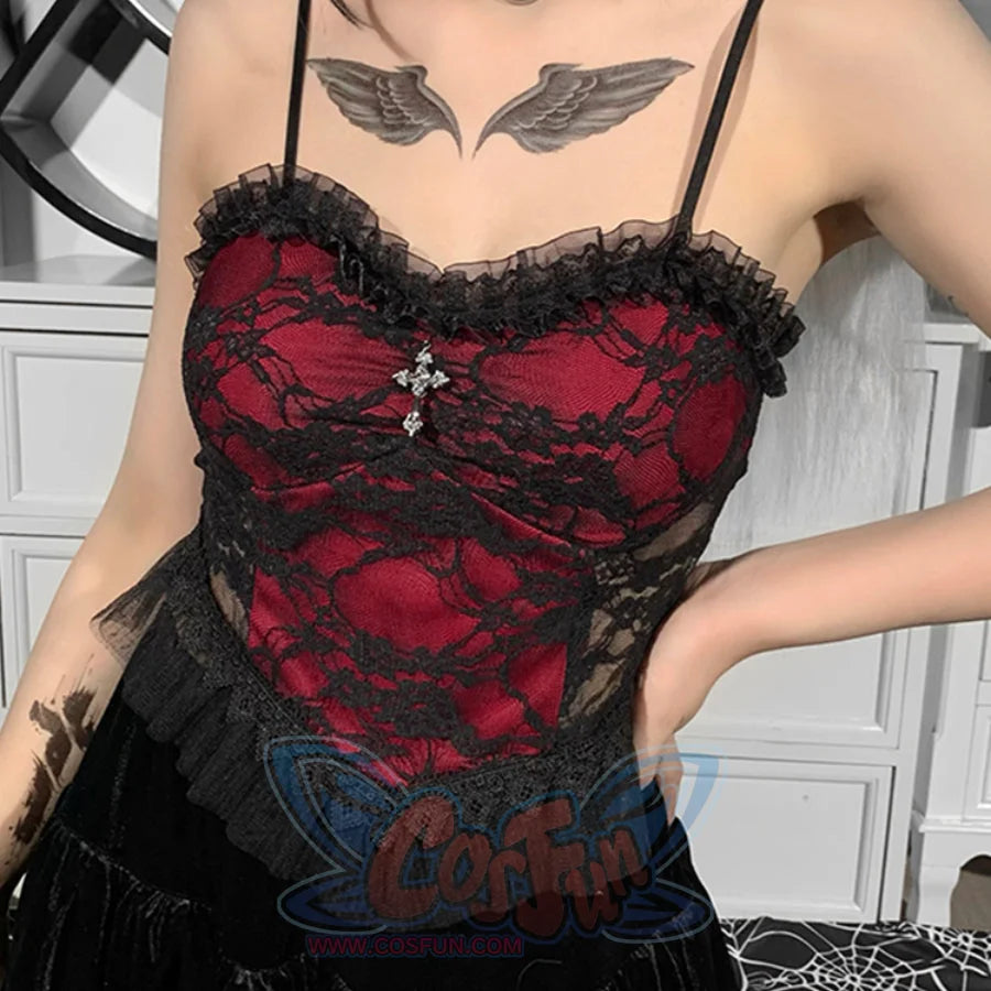 Cool And Sexy Hollow Out Lace Spaghetti Strap S