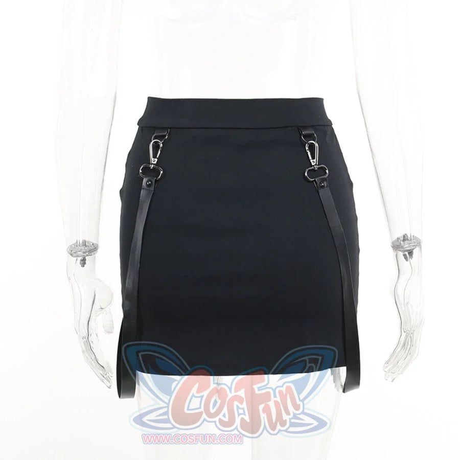 Sexy Package Hip High Waist Split Short Skirt