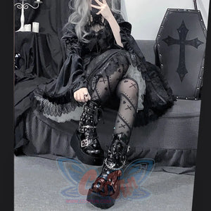 Original Spice Girl Lolita Round Toe Short Boots S22657 - cosfun