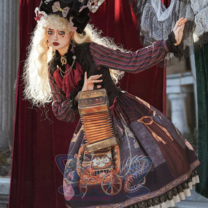 Gorgeous Gothic Lolita Drawstring Slim Skirt - cosfun