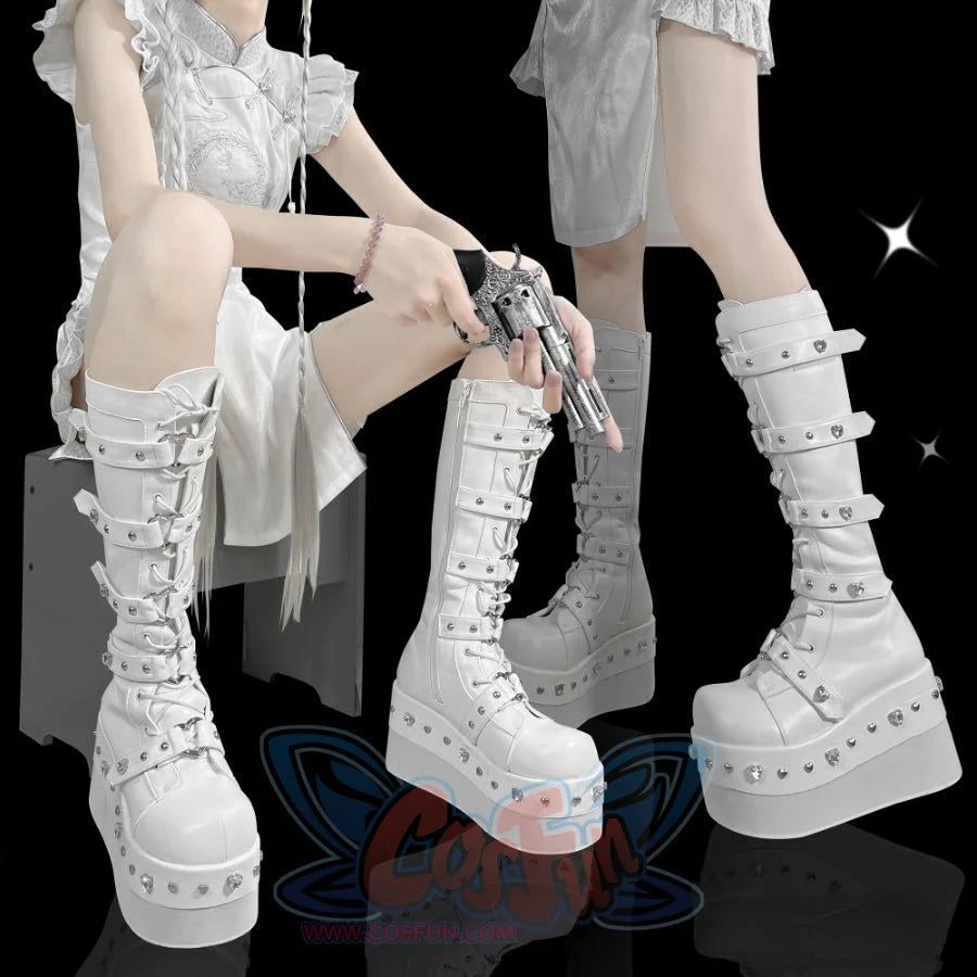 Original Spice Girl Lolita Round Toe Thick Soled Boots