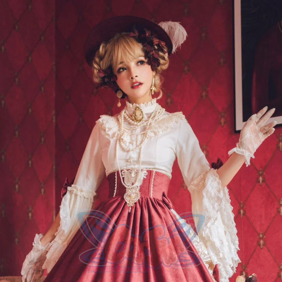 Elizabeth Elegant and Vintage Lolita Long Sleeve Shirt - cosfun