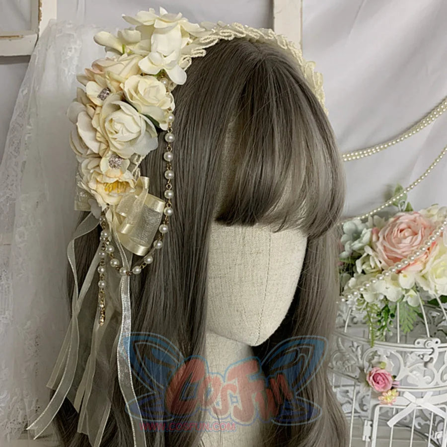 Original Elegant Tea Party Lolita Flowers Hairband - cosfun