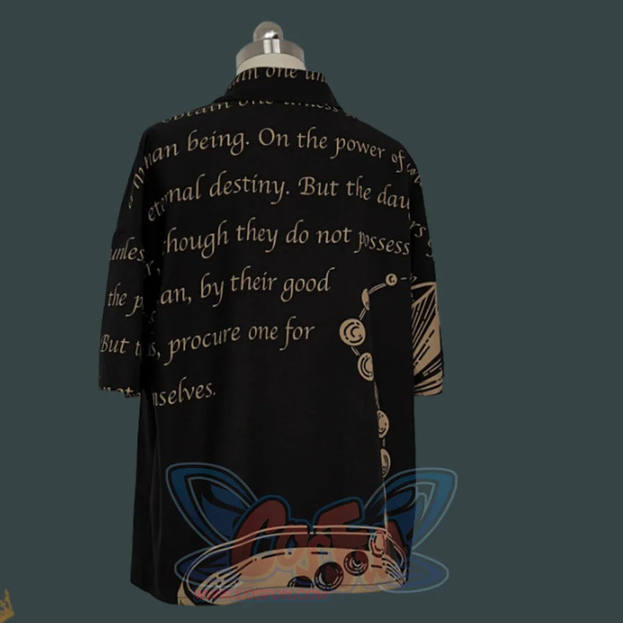 Summer Little Prince Loose Printed Lolita Short Sleeve Shirt Black / S