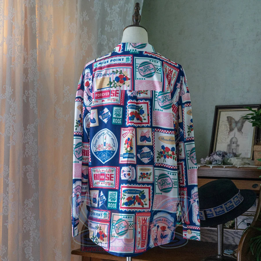 American Style Vintage Daily Lolita Printed Shirt - cosfun