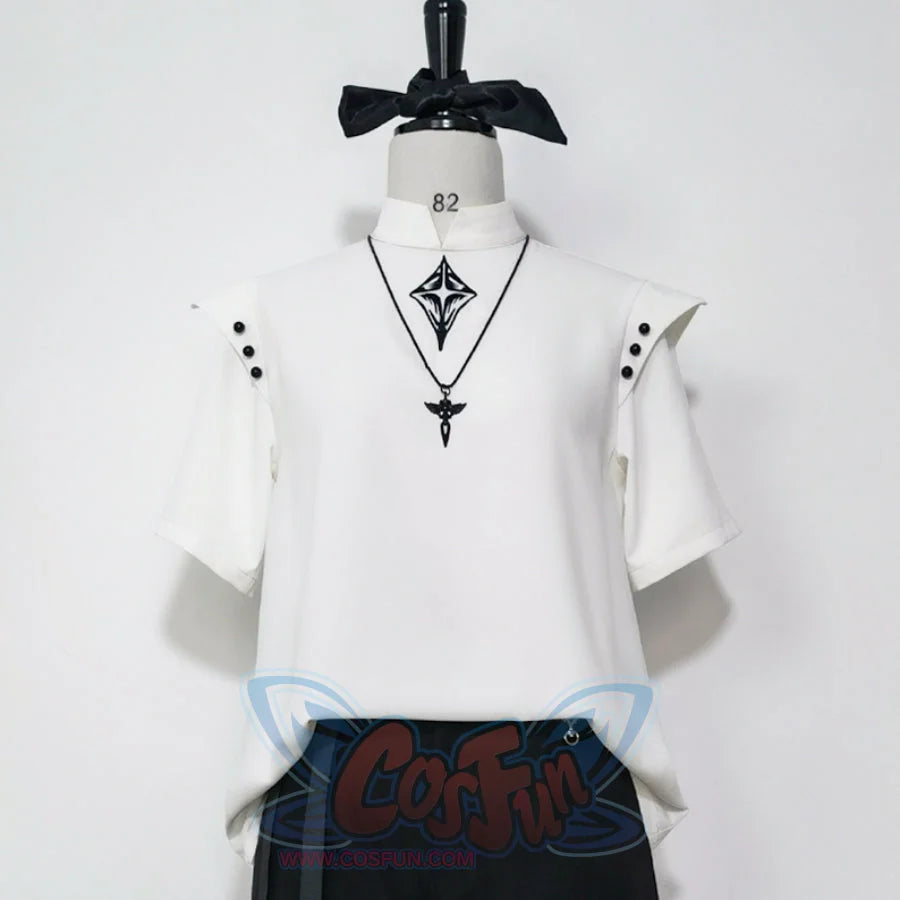 Summer Embroidered Slim Short-sleeved Top L / White