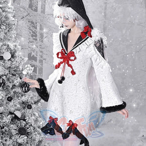 New Year Gothic Sailor Collar Long Sleeve Dress