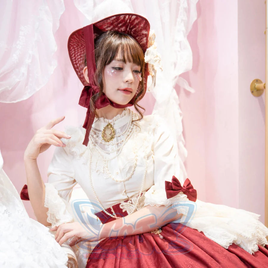 Elizabeth Elegant and Vintage Lolita Long Sleeve Shirt - cosfun