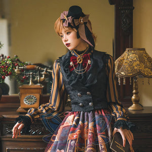 Vintage Slim Lolita Double-breasted Vest - cosfun