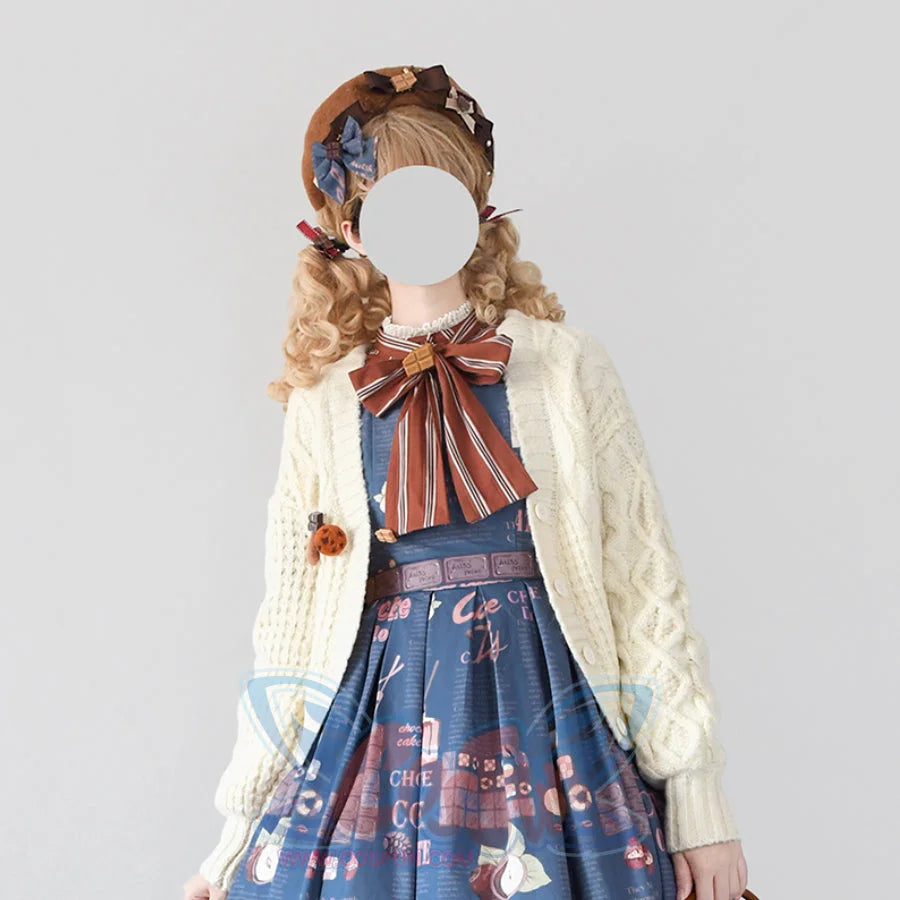 Winter Loose Lolita Knitted Sweater Coat - cosfun