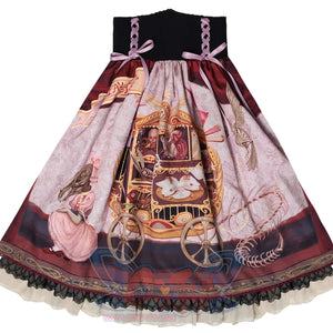 Gorgeous Gothic Lolita Drawstring Slim Skirt - cosfun