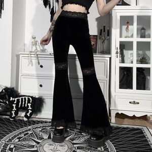 New Style Lace High Waist Trumpet Pants S22922