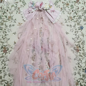 Elizabeth Elegant Lolita Flat Hat and Bowknot Drag