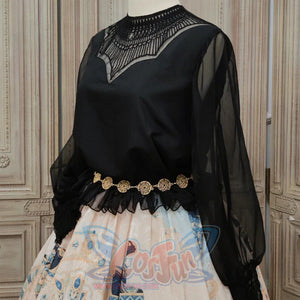 Egypt Style Embroidered Lolita Long Sleeve Shirt - cosfun