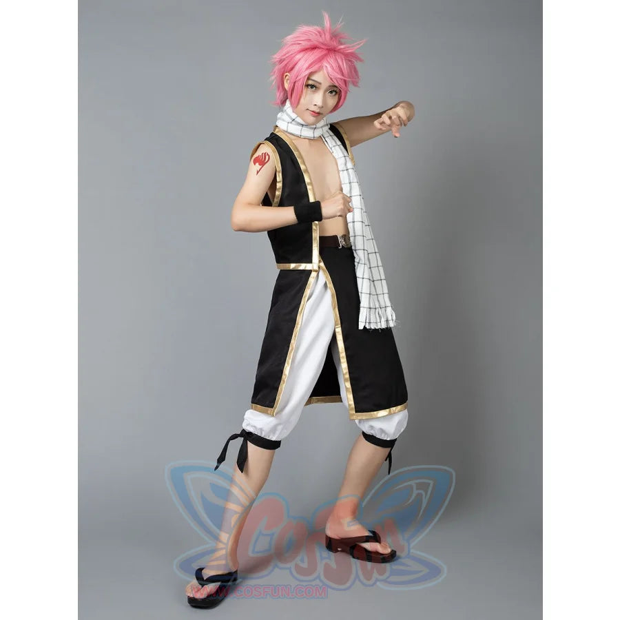 cosfun Fairy Tail Natsu Cosplay Costumes Outfits with Scarf mp000115 cosfun Fairy Tail Natsu Cosplay Costumes Outfits with Scarf mp000115